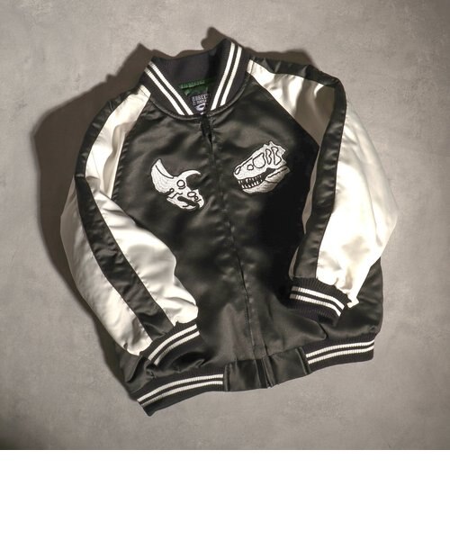 福井県立恐竜博物館コラボ　スカジャン 福井県立恐竜博物館コラボ 恐竜世界地図スカジャン｜エフオー