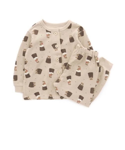 スイーツ＆ベア柄前あきパジャマ