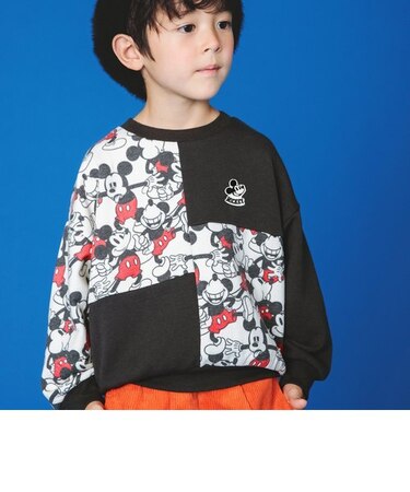 ディズニーキャラクター 切替総柄トレーナー