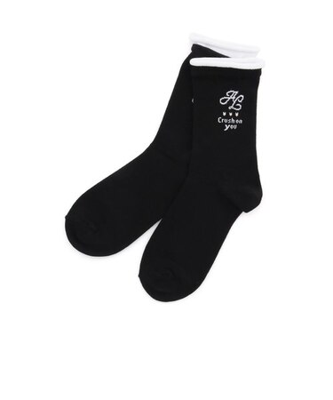 抗菌防臭レイヤードフリルクルーソックス