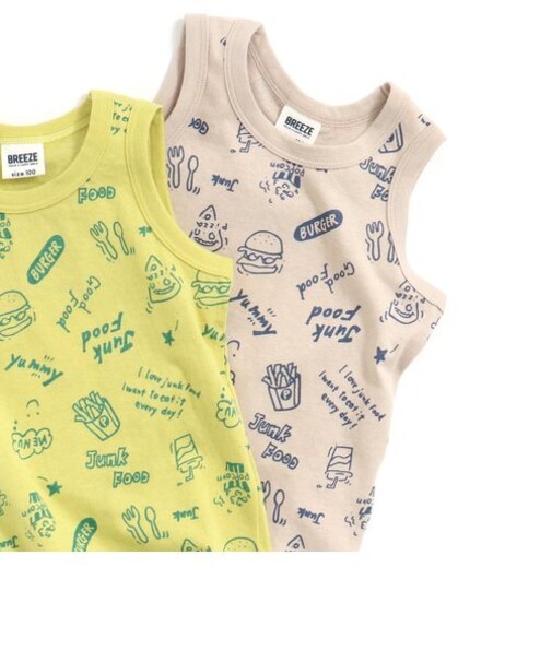 ジャンクフード柄タンクトップ