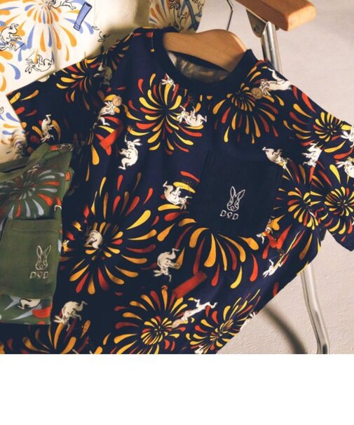 DODコラボ めちゃもえ花火柄ポケットTシャツ（コドモ）