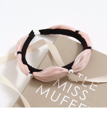 編み込み＆パールカチューシャ