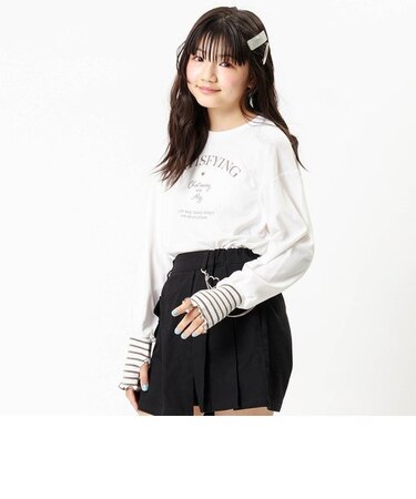 アームカバー風ゆるロンT