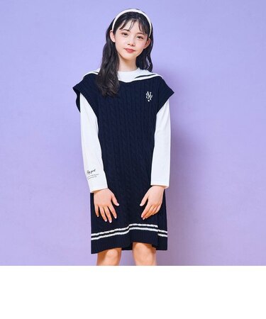 セーラーニットワンピ＆ロンTセット