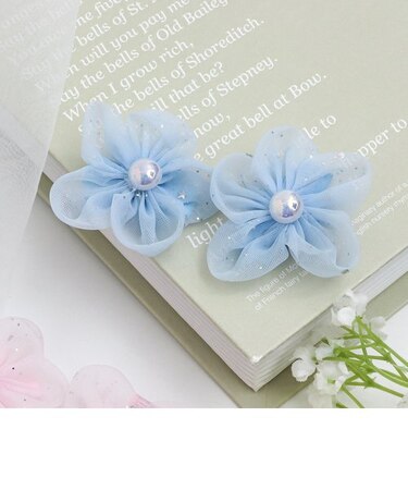 シフォンヘアクリップ2個セット