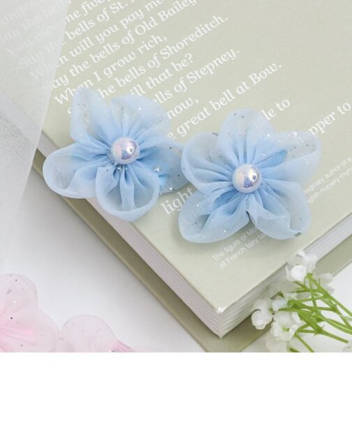 シフォンヘアクリップ2個セット