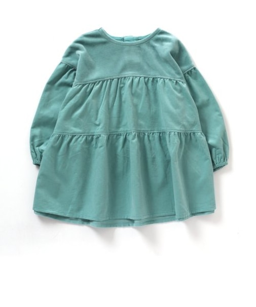 異素材切替ティアードチュニック