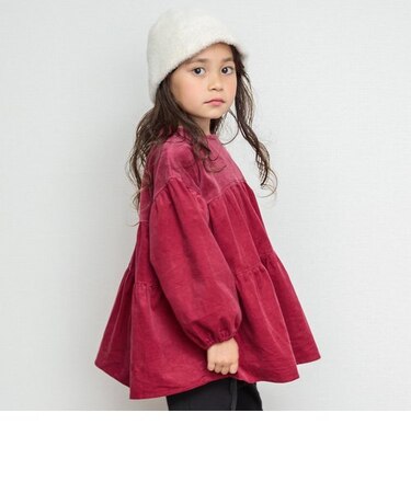 異素材切替ティアードチュニック