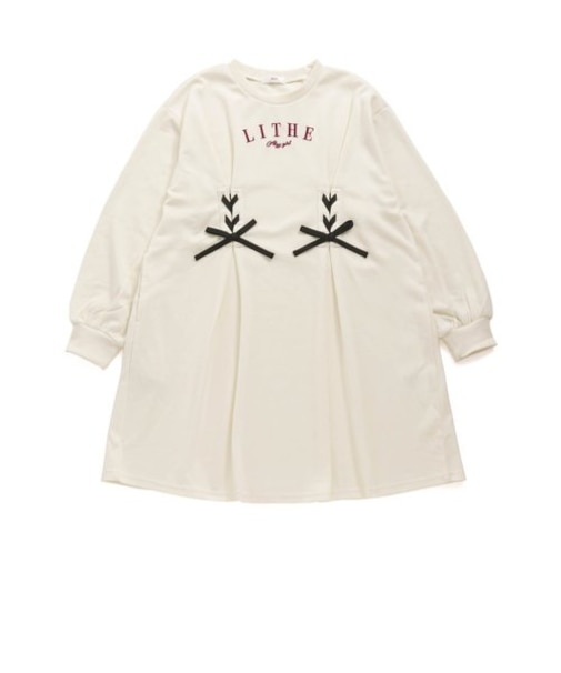 レースアップワンピ