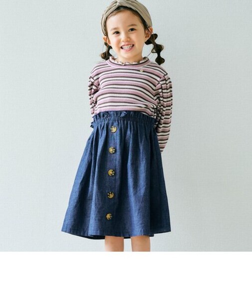 フロントボタンドッキングワンピース