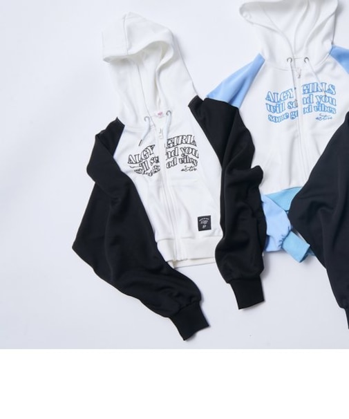 ラグランスリーブパーカー