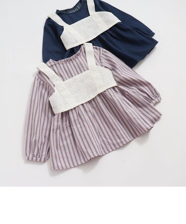 レースビスチェ付きチュニック