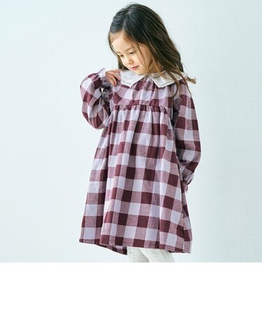 WEB限定  総柄衿付きワンピース