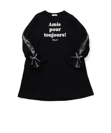 チェックスリーブAラインワンピ