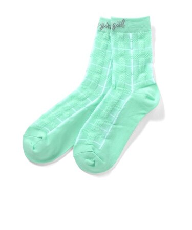 チェック柄シースルーソックス