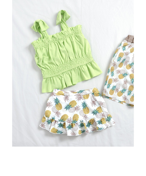 リンク】ギンガム・フラワー・パイナップル柄セパレート水着｜エフオー