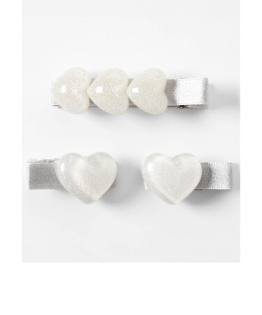 ハート・お花モチーフヘアクリップセット