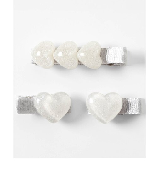 ハート・お花モチーフヘアクリップセット