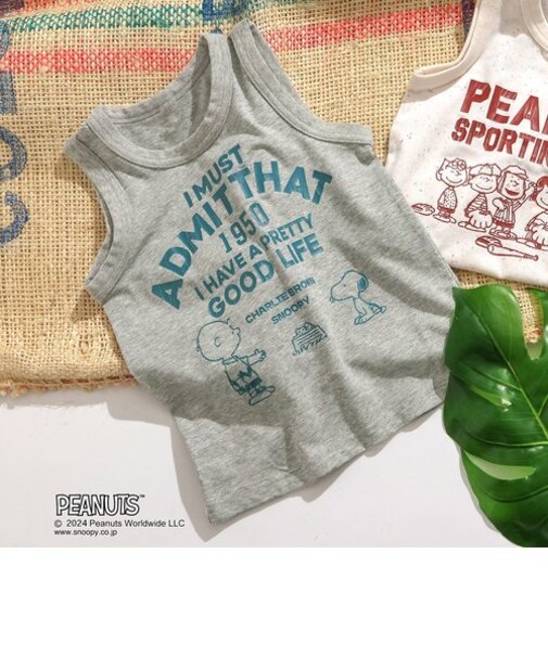 PEANUTSコラボ カラーネップタンクトップ