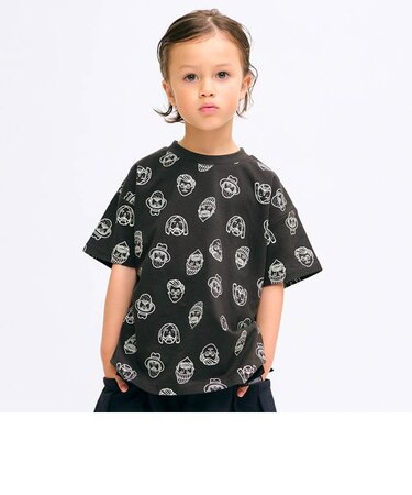 WEB限定 　総柄POプリントシャツ