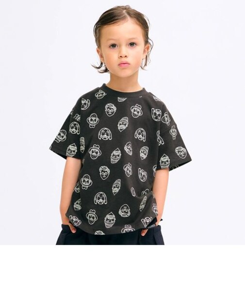 WEB限定 　総柄POプリントシャツ