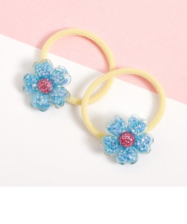 お花ラメミニヘアゴム2個セット