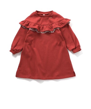 WEB限定 フリル裏シャギーワンピース