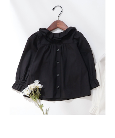 フリル衿ブラウス