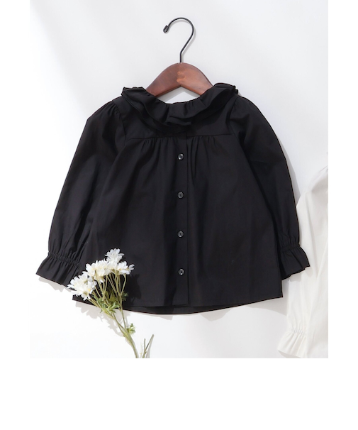 フリル衿ブラウス