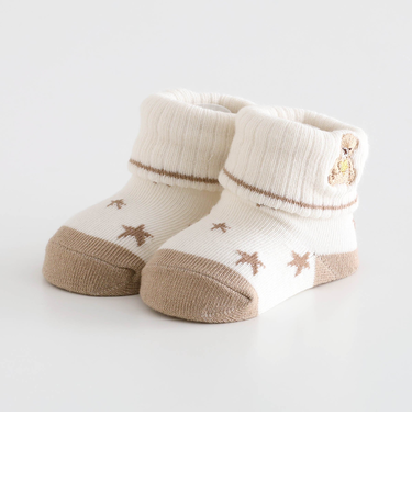 モチーフ刺繍ベビーソックス