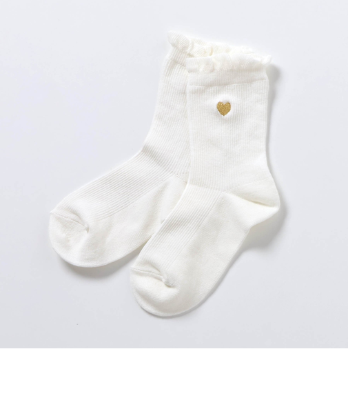 ワンポイント刺繍ソックス