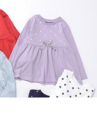 ペプラム長袖Tシャツ｜7days Style