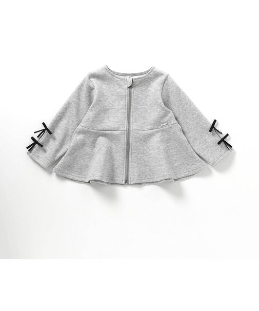 袖リボンペプラムジャケット