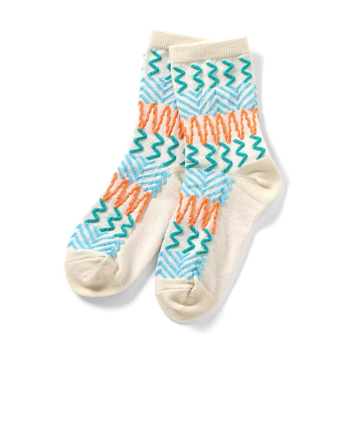 フロート編み　ソックス