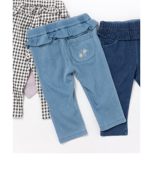 WEB限定 ひんやりウエストフリルパンツ  7分丈