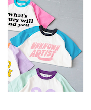【I'm Jelly！】配色ラグランカラバリTシャツ