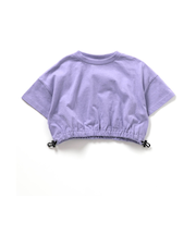 WEB限定 裾絞りショート丈Tシャツ