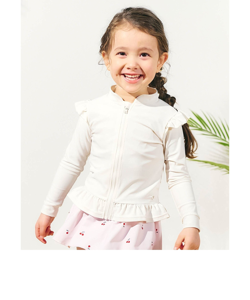 肩フリルラッシュガード_UVカット