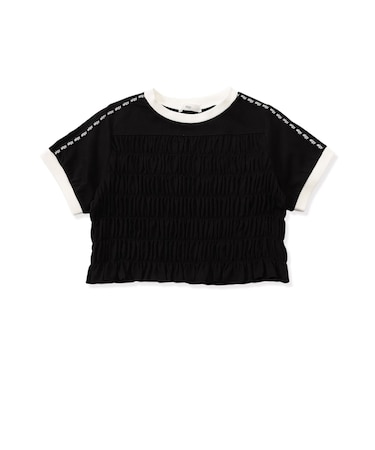 クロップドシャーリングラインT