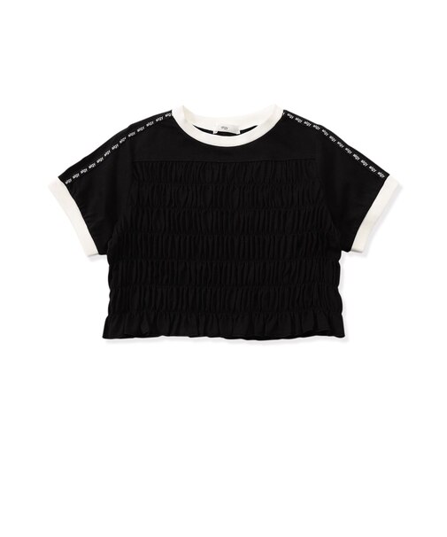 クロップドシャーリングラインT