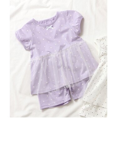 ペプラムフリルパジャマ  4分丈