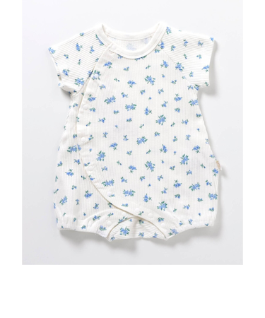 リブ総柄ロンパス