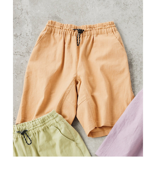 WEB限定 ウエストコードハーフパンツ  5分丈