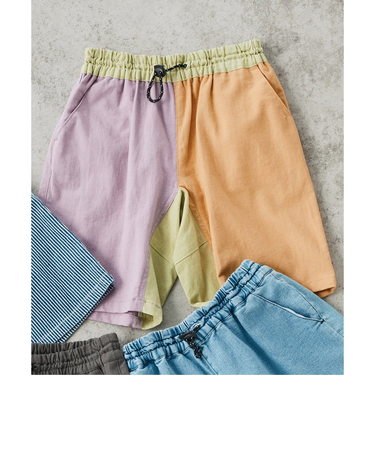 WEB限定 ウエストコードハーフパンツ  5分丈
