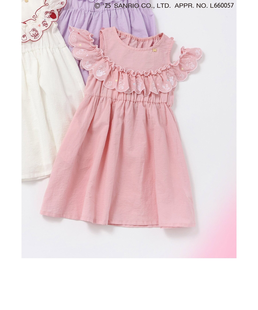 【リンク】【サンリオキャラクターズ】スカラップ刺繍ワンピース