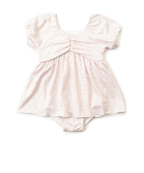 小花柄 ワンピース水着_UVカット