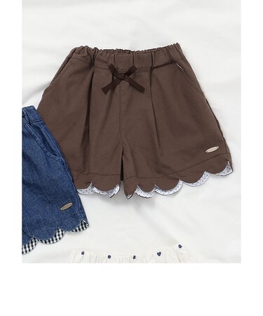 スカラップショートパンツ  ショート丈