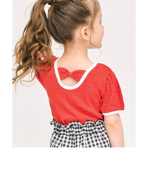 バックリボン・袖リボンTシャツ