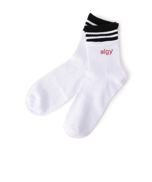 【抗菌防臭】レイヤード風ラインクルーソックス